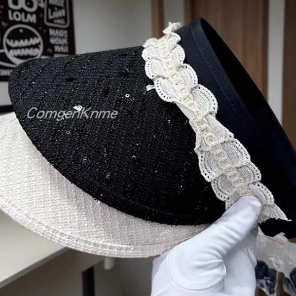 英国Cosp Kosp 防晒文艺出游帽子女夏季盆帽遮阳帽蕾丝太阳帽百搭