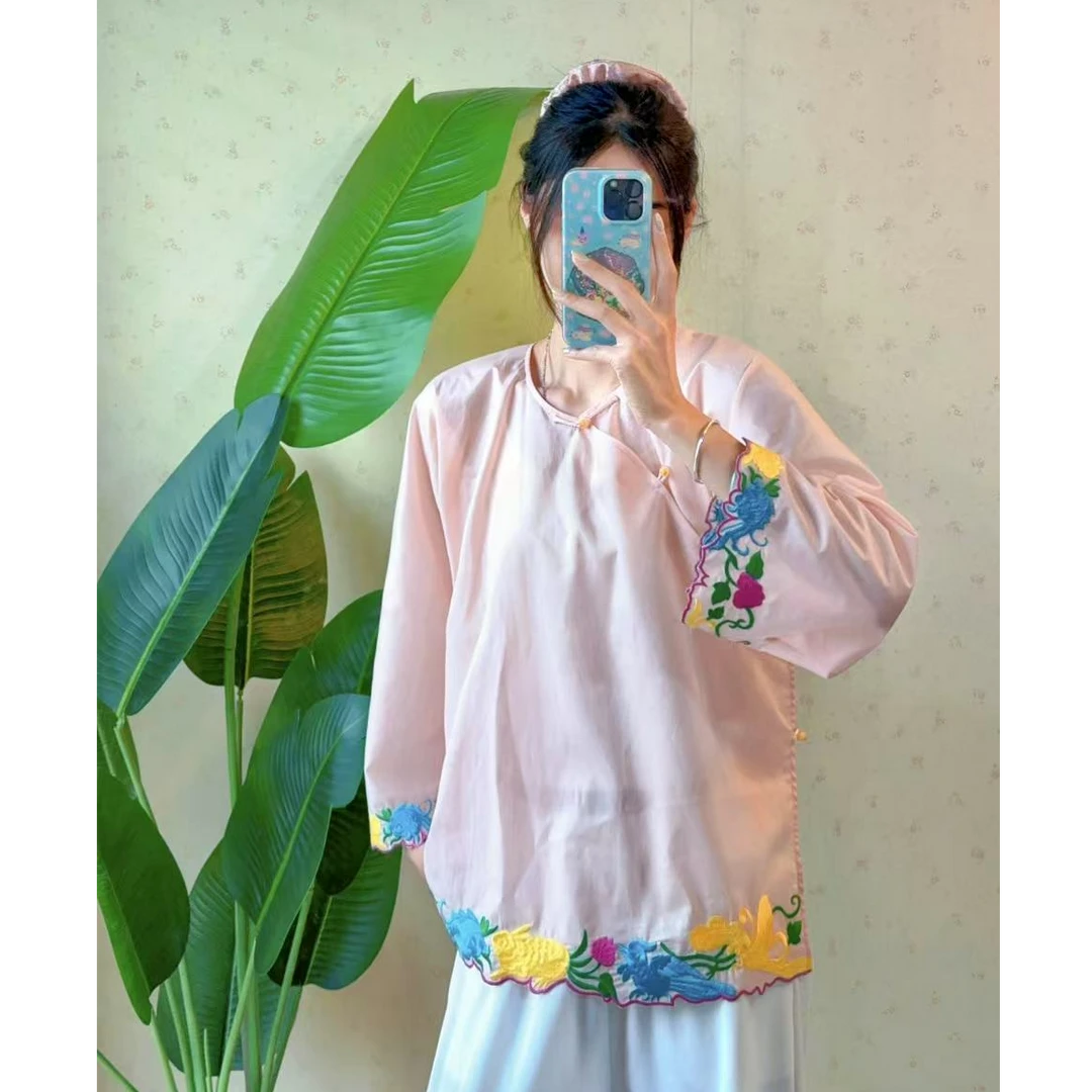 4124《春雾纱》刺绣衬衫
