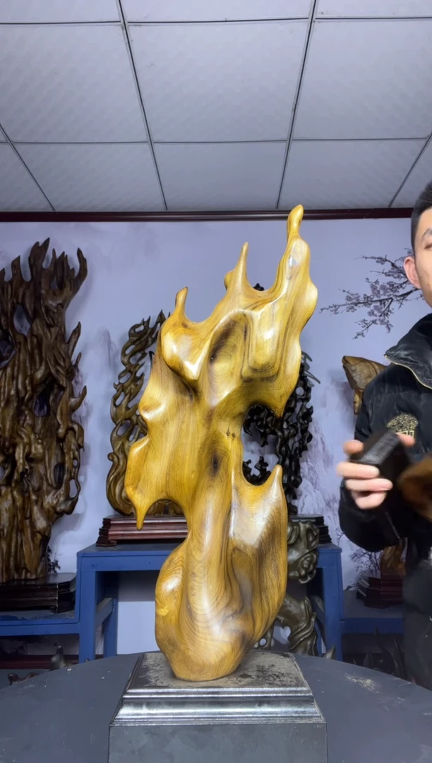 金丝楠木雕款六***️金丝楠木工艺品摆件