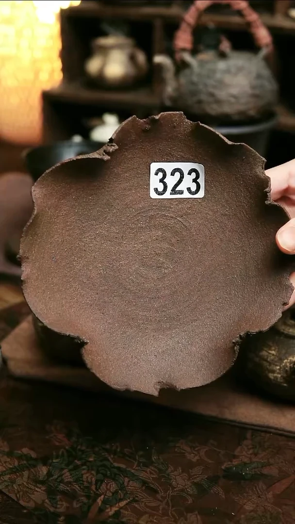 紫砂全手工铁锈红粉引壶承