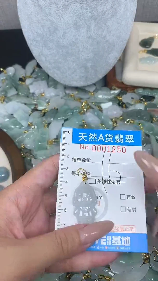 翡翠未镶嵌颈饰净货挂件-1250