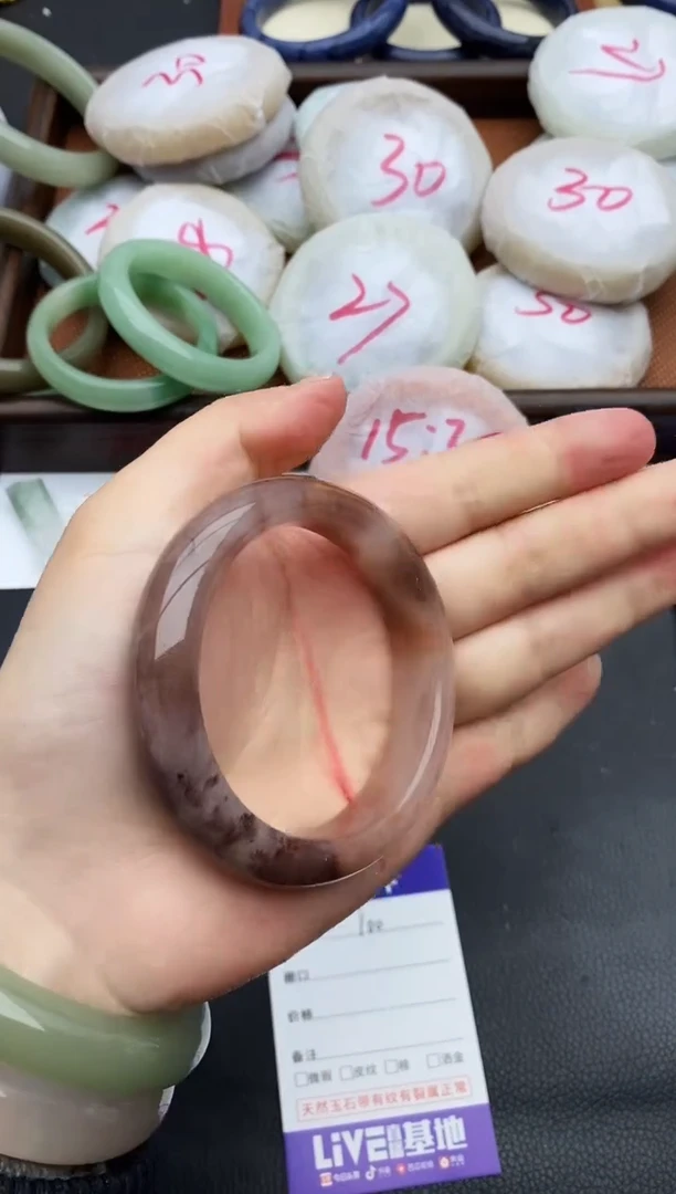 未镶嵌手镯石英质玉100+54.5