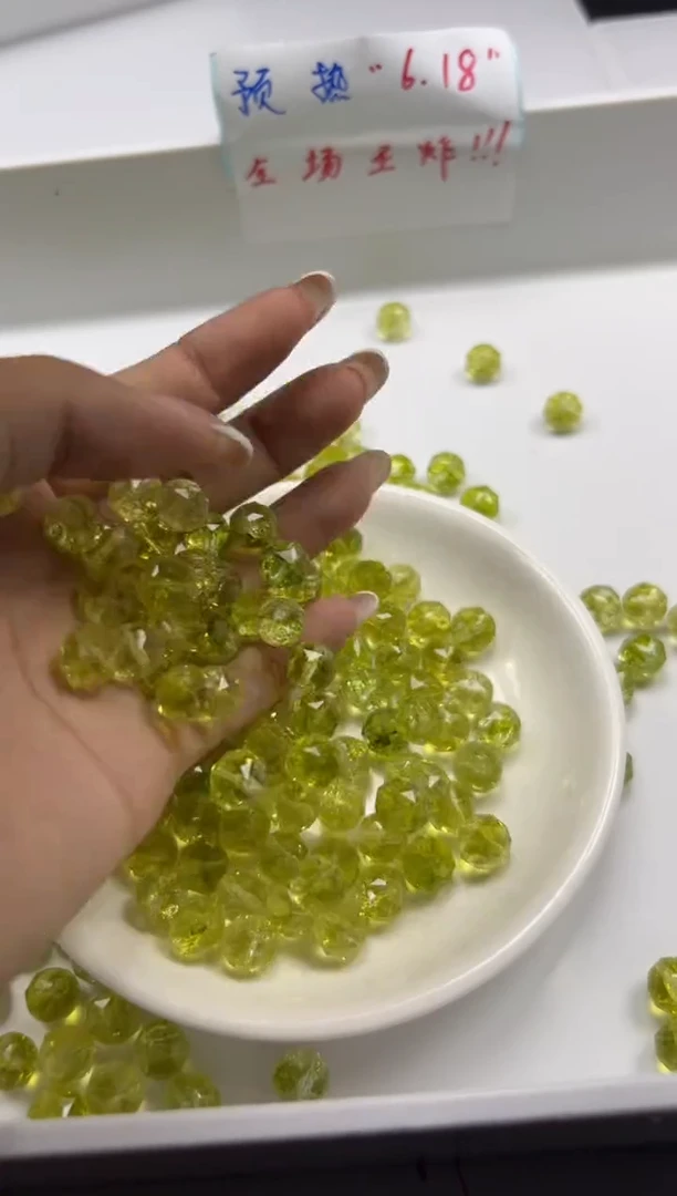 未镶嵌颈饰水晶w1802橄榄阿赛切面10mm*20颗