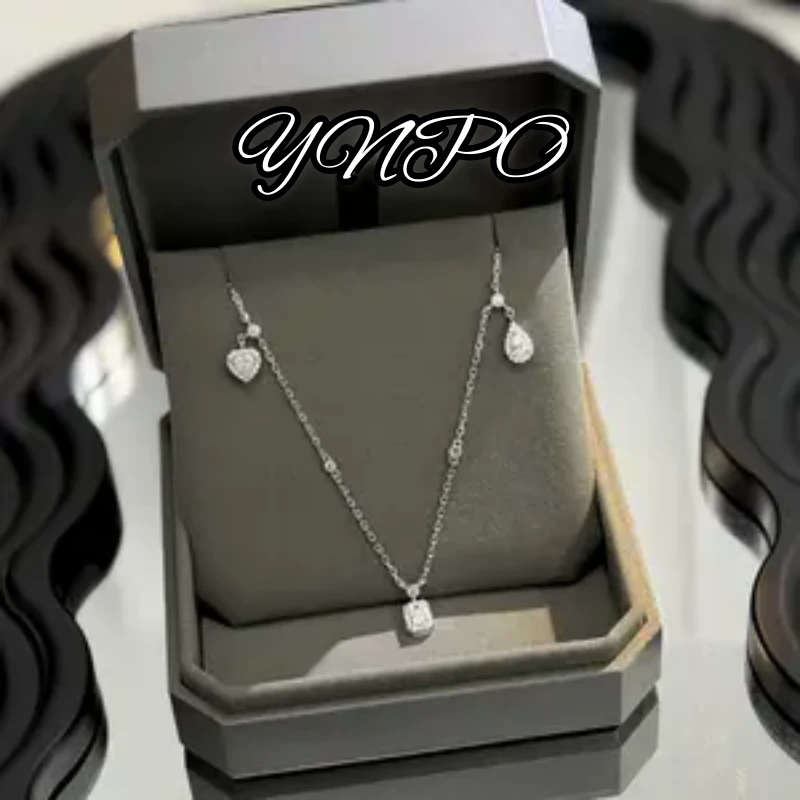 简约 经典 梅-方牌/爱心/水滴三花项链