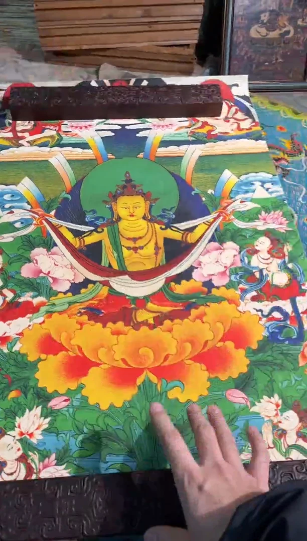 卷轴画卷轴画天天的唐卡