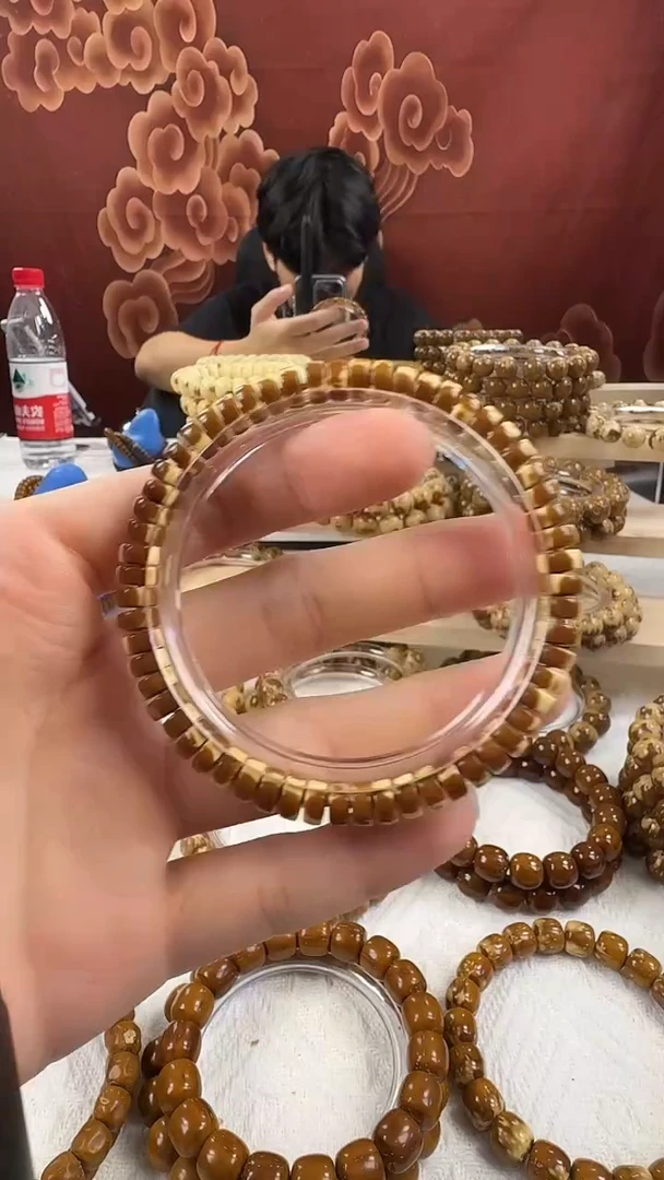 紫金鼠手串喜*7mm 花皮三花药片