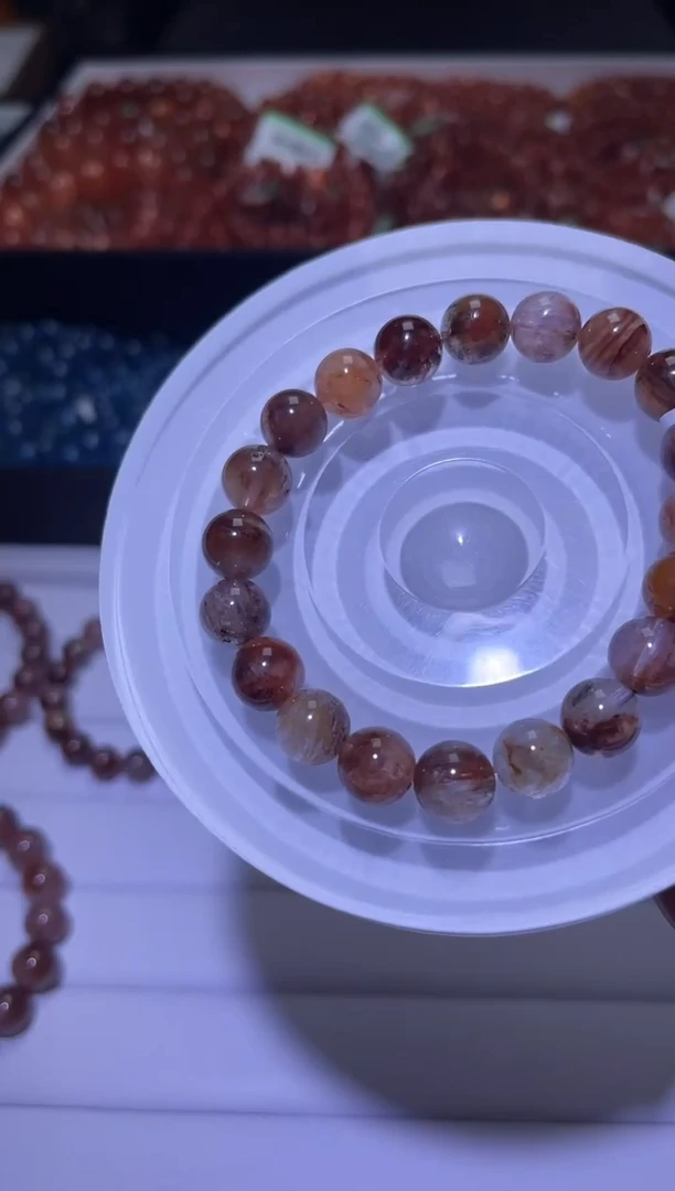 未镶嵌手链水晶J033-9mm落日玫瑰兔毛单圈-多样性发其一