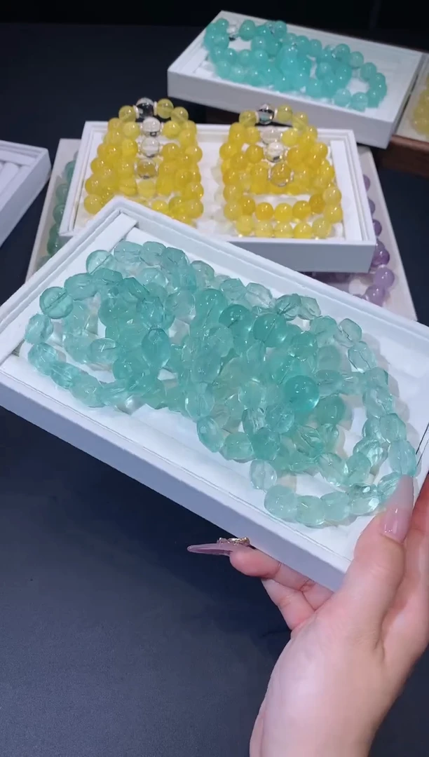 未镶嵌手链萤石126.1绿萤石手串 多样性发其一