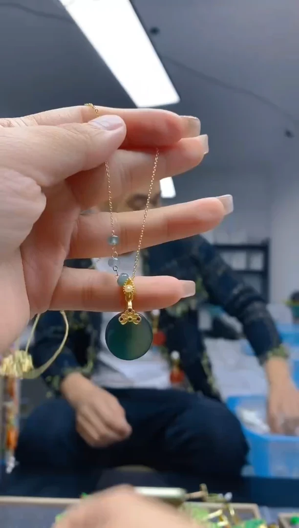 【闪购商品】翡翠耳饰合金366翡翠锁骨链