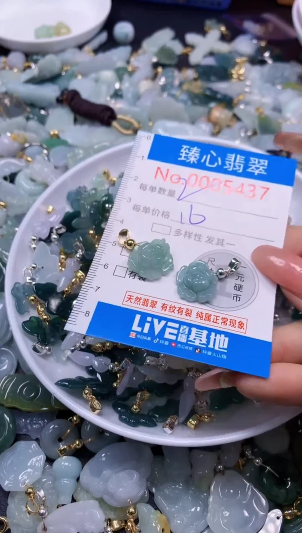 翡翠未镶嵌颈饰5437