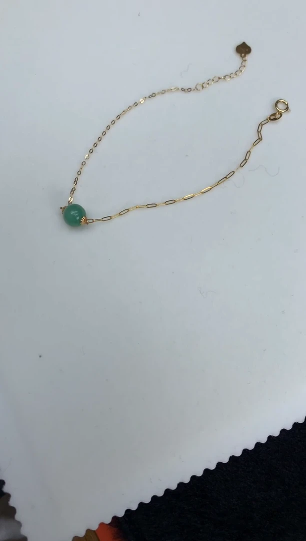 【闪购商品】翡翠手链18K金镶嵌手链