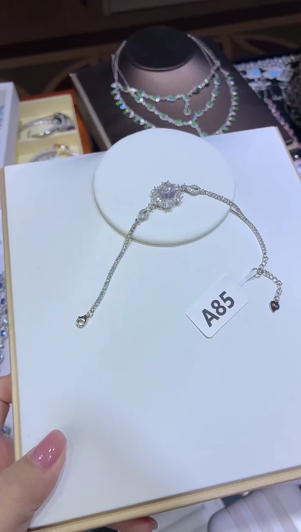 水晶手链银S925镶嵌多样性发一A85
