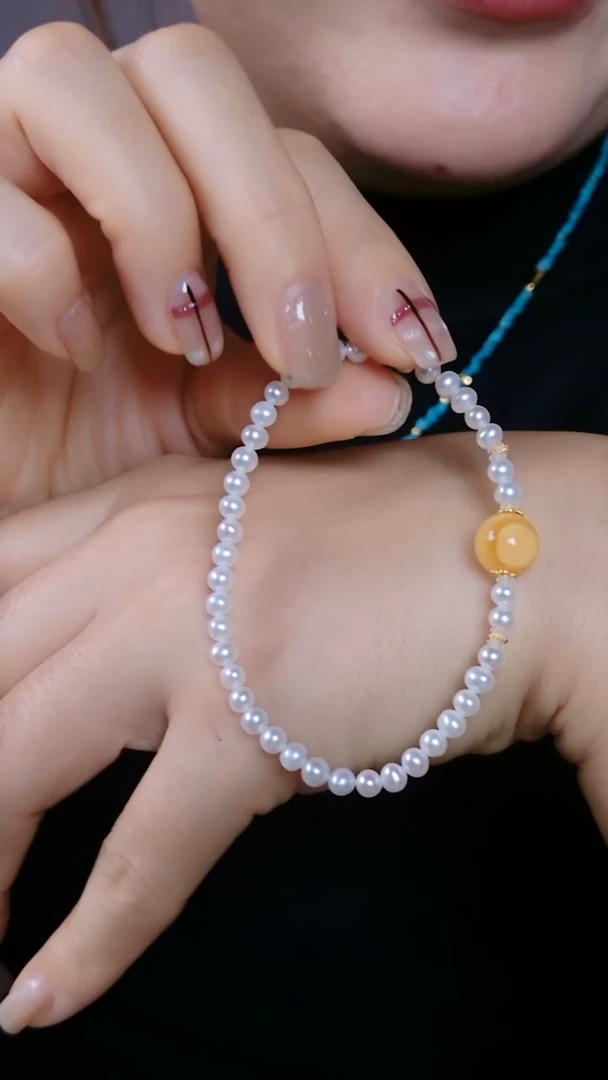 未镶嵌手绳淡水珍珠手链