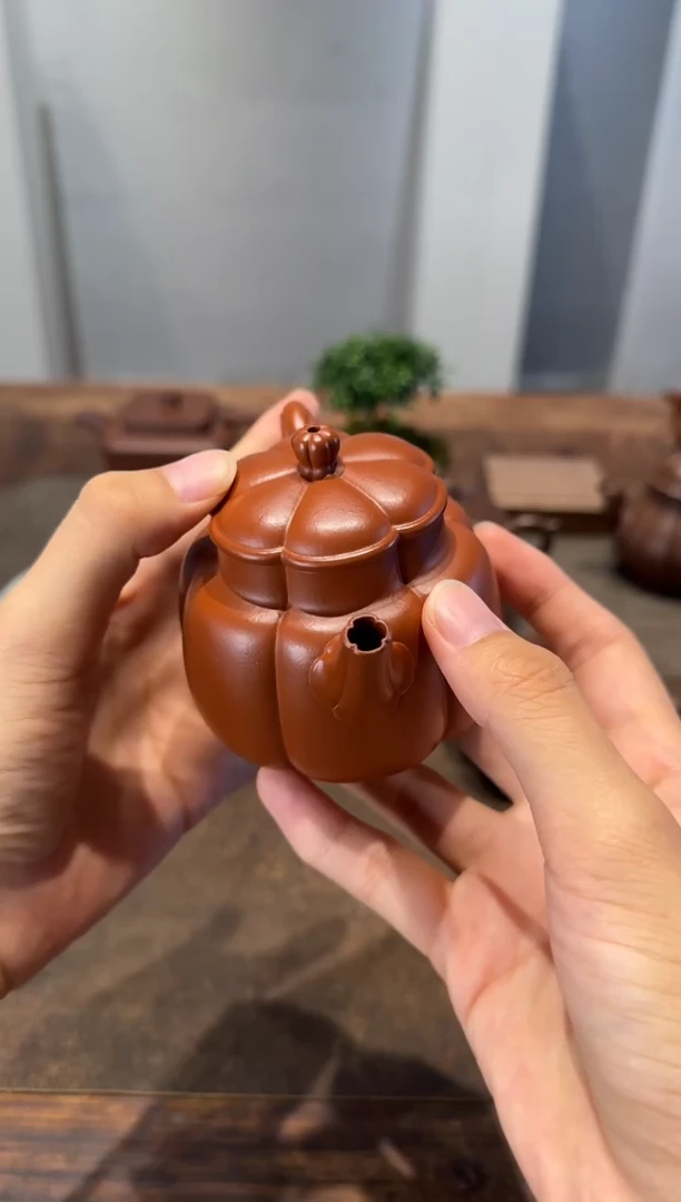 茶壶紫砂p***r繁花 朱泥
