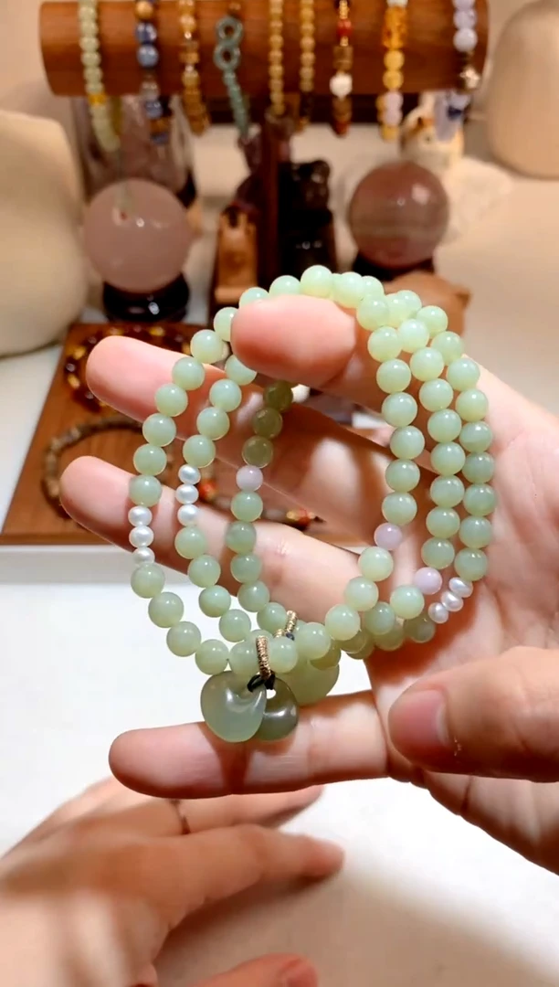 未镶嵌手串和田玉晴水小包diy手串 多样性发一