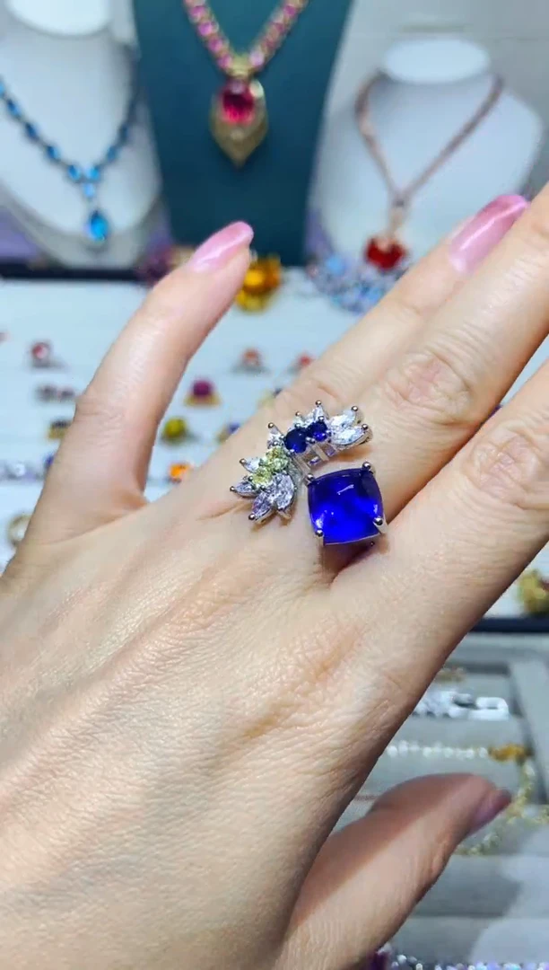 银S925镶嵌耳饰紫晶1