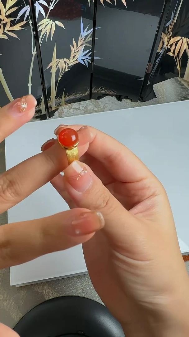南红玛瑙未镶嵌戒指JJD0529GAE0002多样性发一