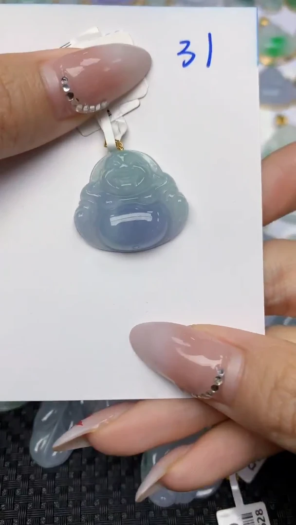 【闪购商品】翡翠颈饰18K金镶嵌天然翡翠A货