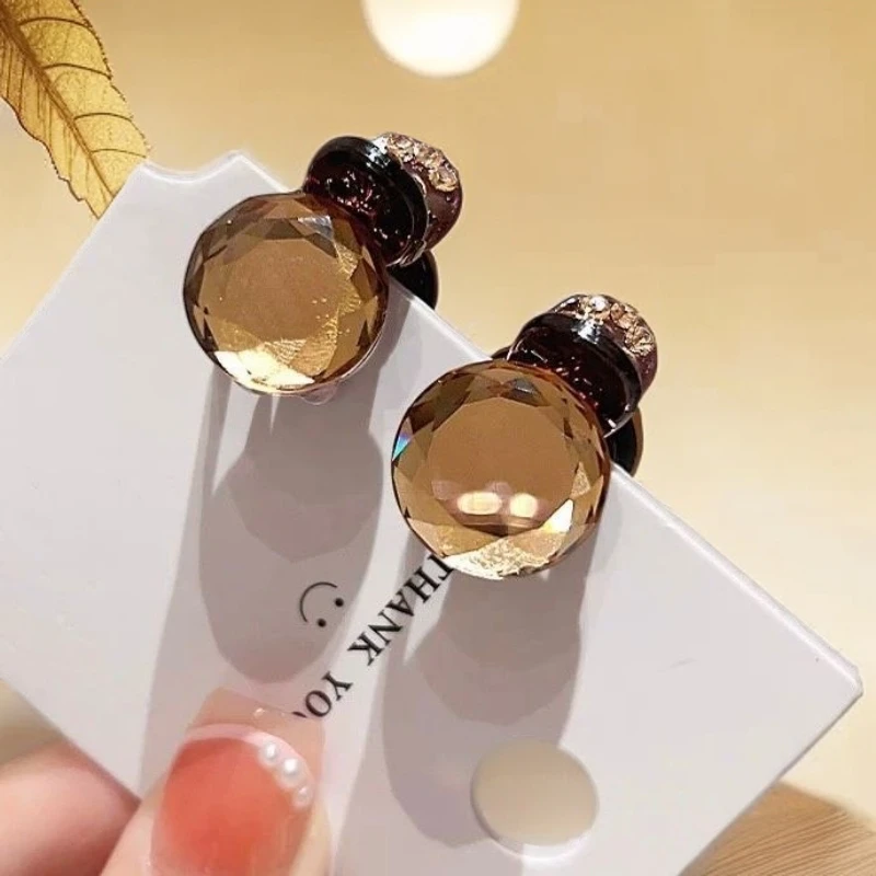 发夹气质轻奢时尚百搭复古简约彩色紫色