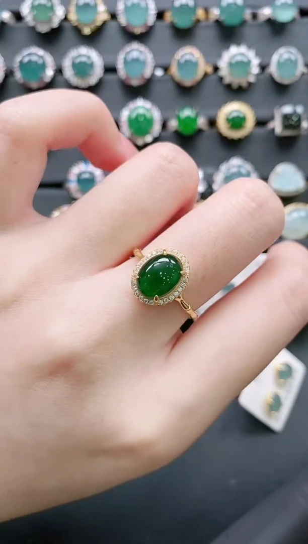 【闪购商品】翡翠戒指银S925镶嵌11111111