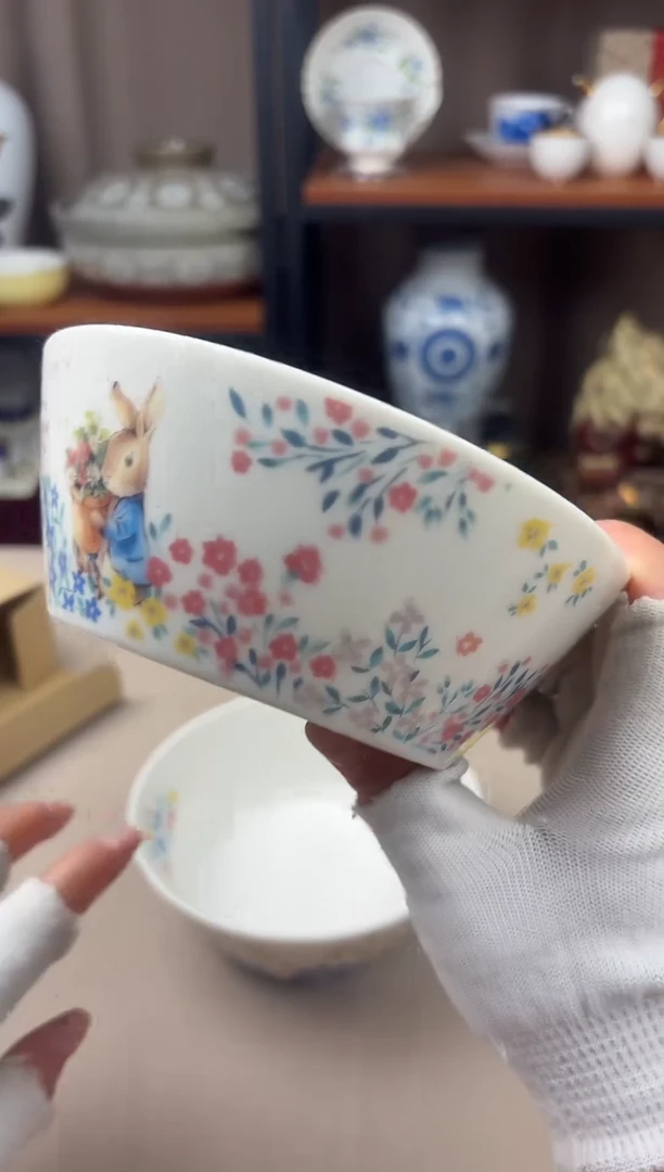 瓷片佳*山加彼得兔早餐碗2只