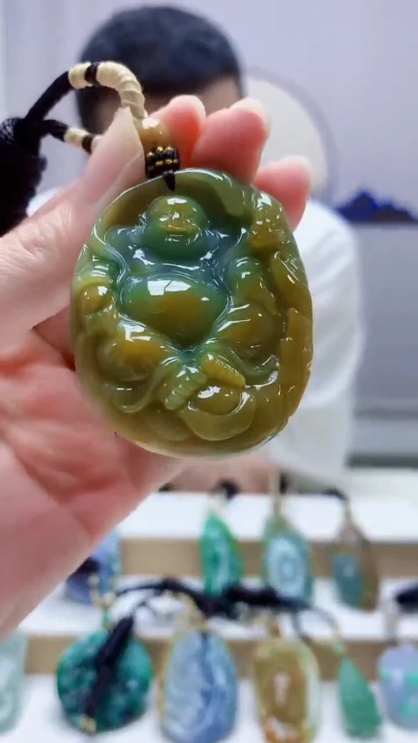 未镶嵌定制翡翠4898zm-毛货挂件佛公126