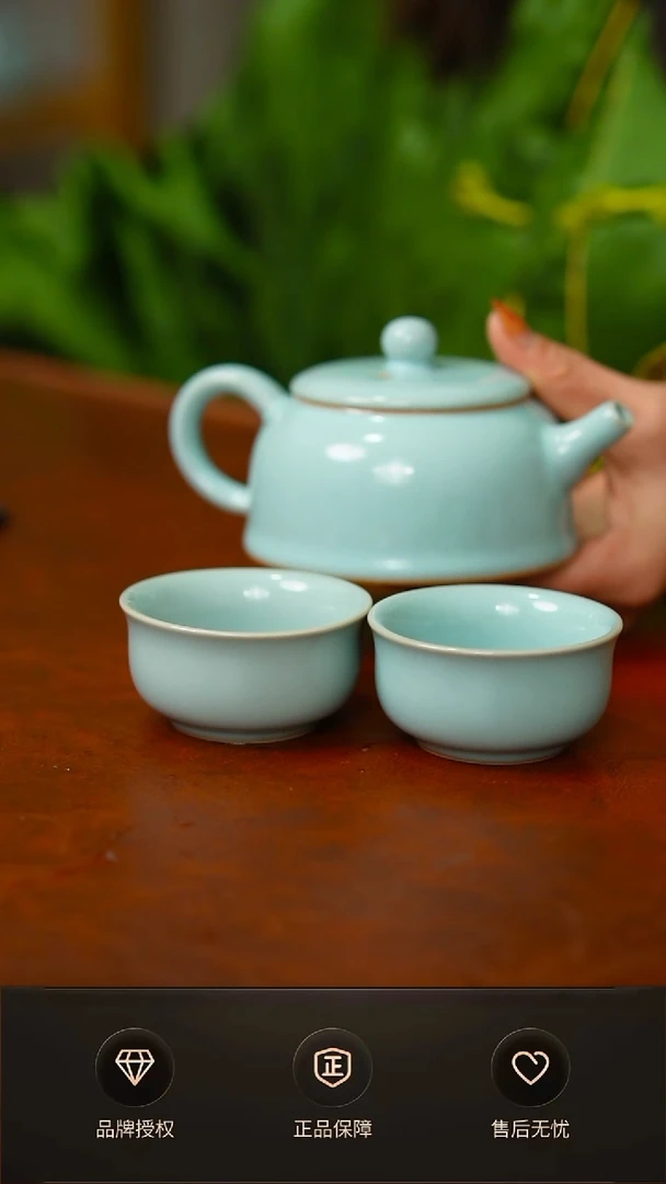 天青臻稀半月壶不完美 一壶两杯