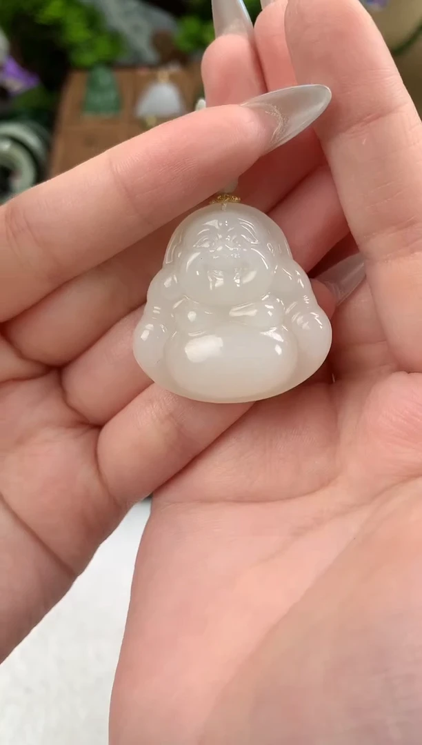 和田玉未镶嵌颈饰吊坠