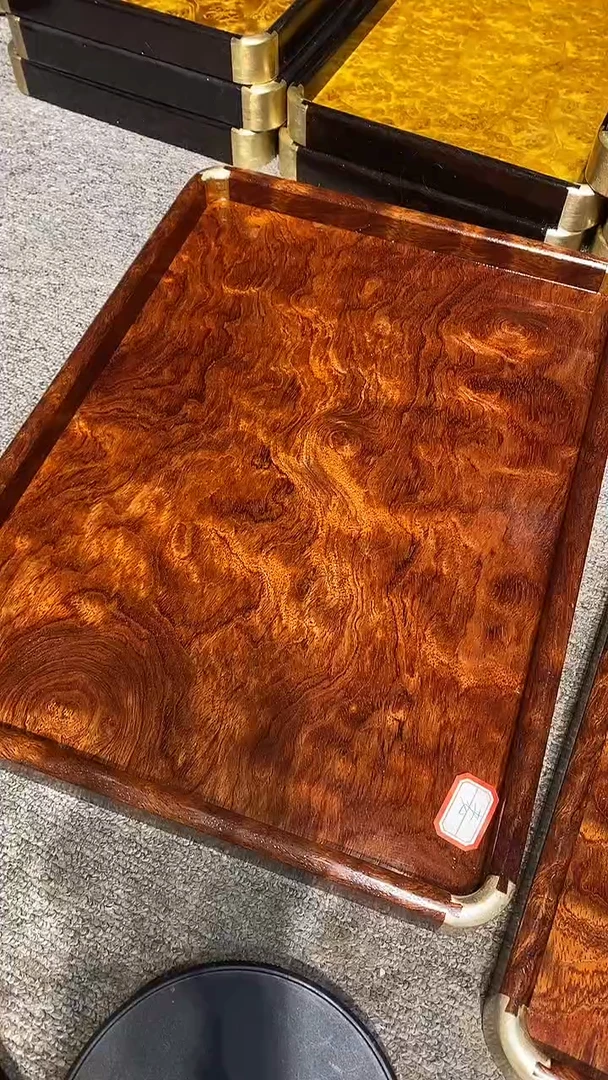 木木雕款老****馆大茶盘一个