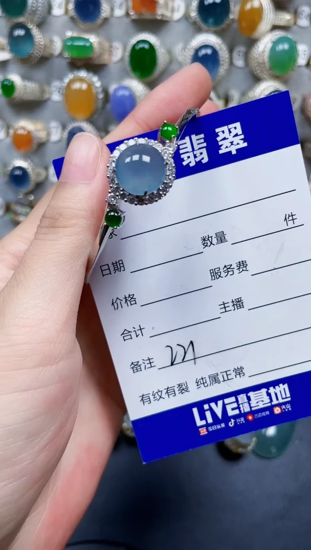 银S925镶嵌手镯翡翠221