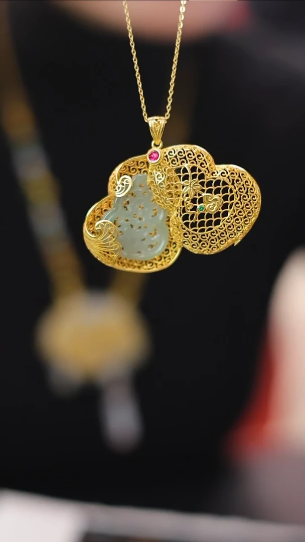 【闪购商品】翡翠颈饰银S925镶嵌24小时内发货质保A货