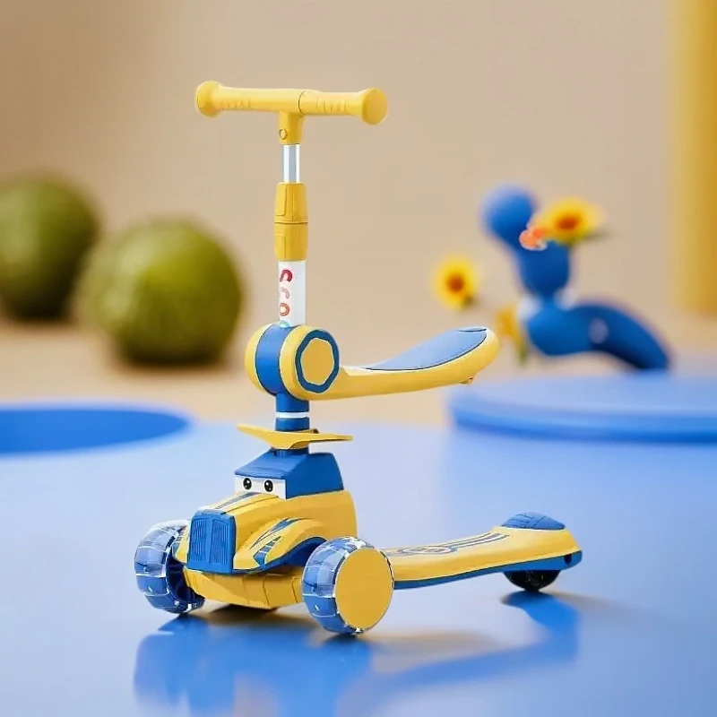 儿童滑板车可一键折叠赠送座椅