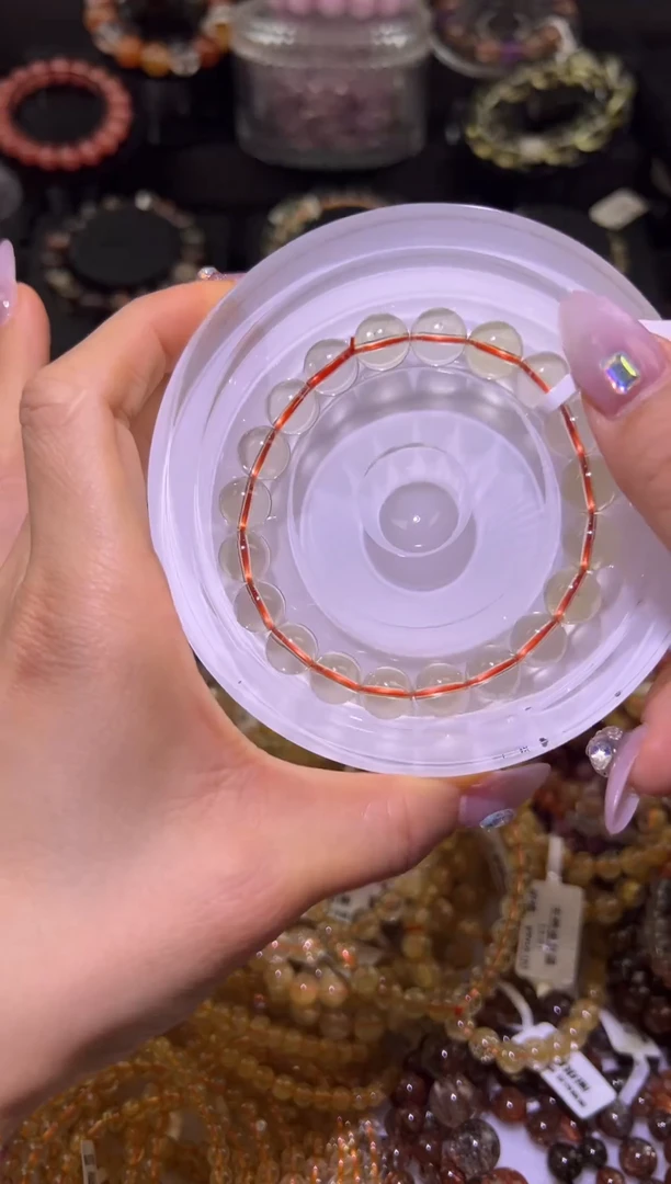 水晶手链未镶嵌高冰体黄水晶10mm+  20.6G