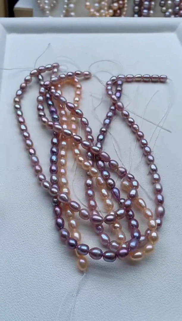 未镶嵌裸珠无扣头淡水珍珠多样性发其一，非无暇