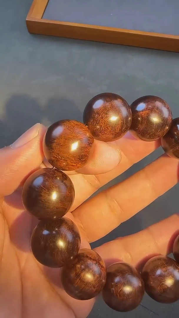 手串/手链黄花梨/降香黄檀436019-黄花梨2.0爆满泡面纹瘤疤花