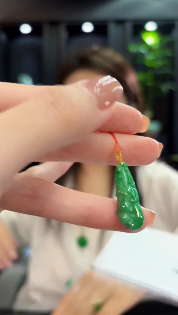吊坠(不含链)18K金镶嵌翡翠 缅甸A货/支持复检/一件