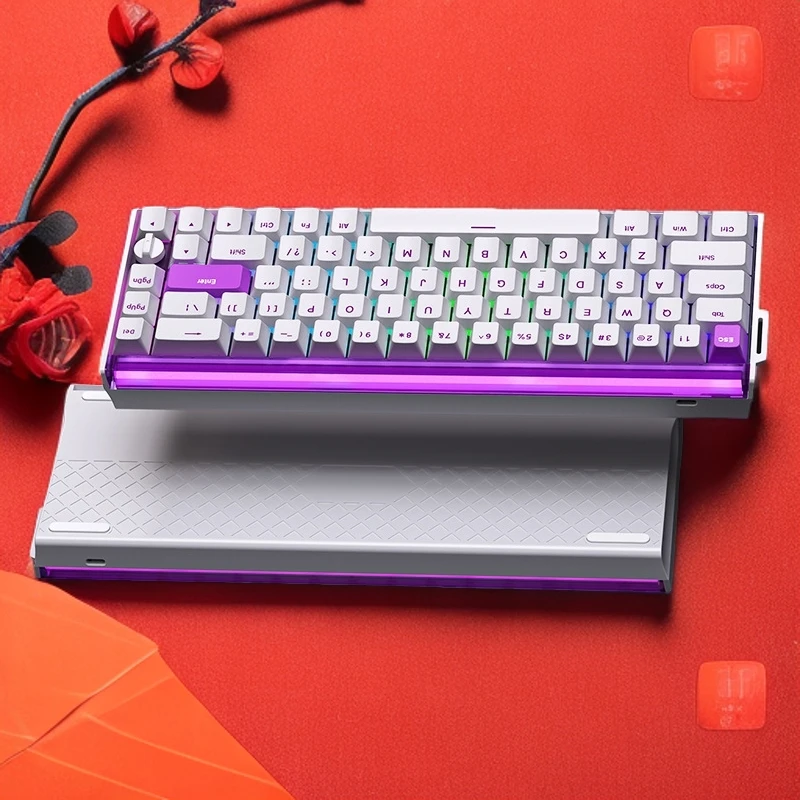 狼途BOOM68无线键盘台式电脑笔记本 电竞级磁轴键盘RGB灯狼途键盘