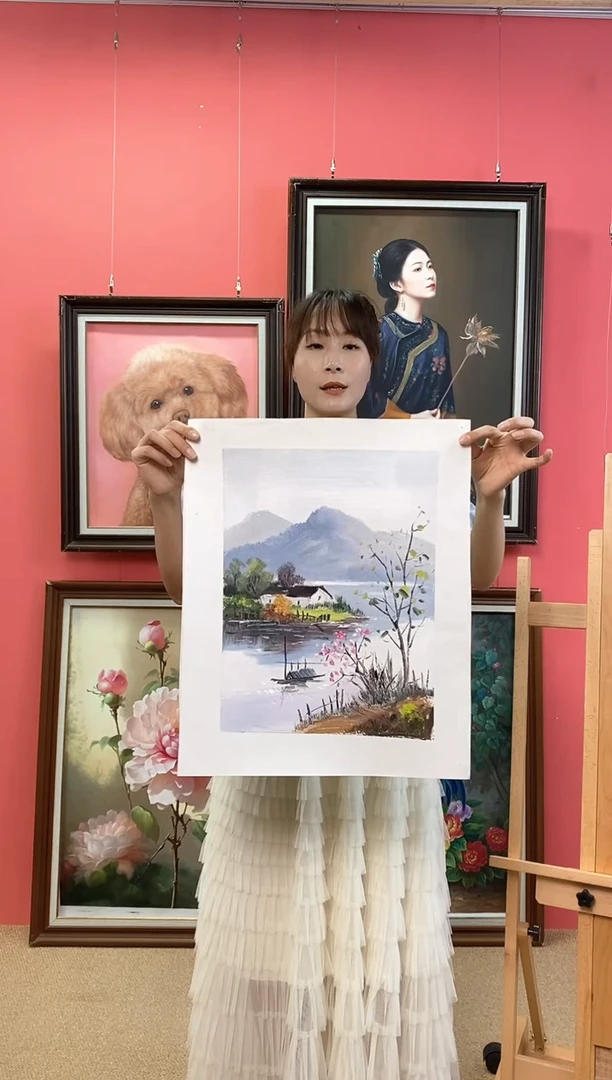油画林*雨尺寸30*40画芯（不含框）