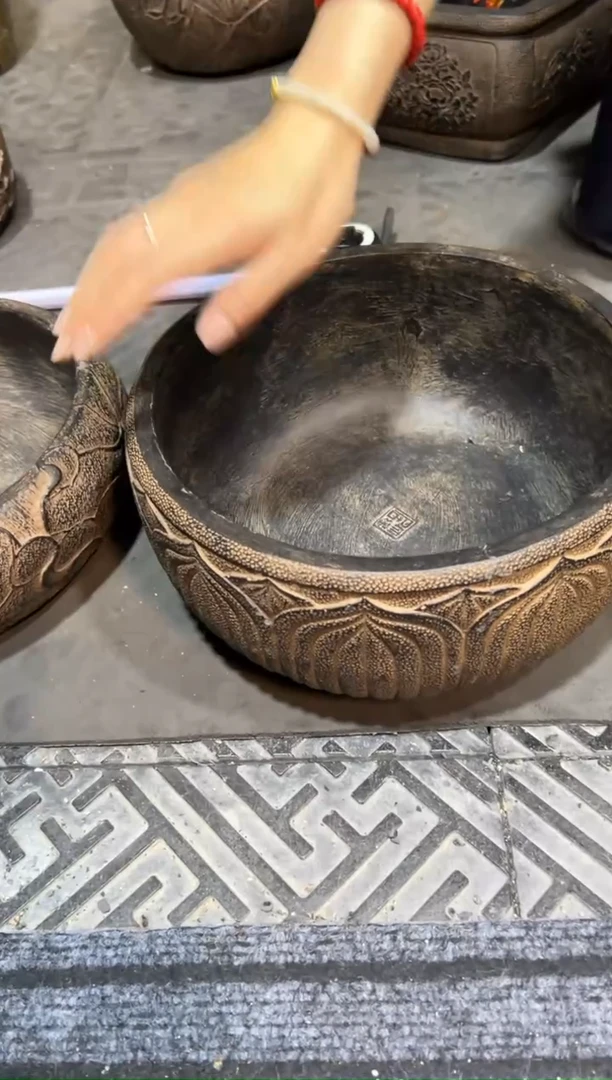 陶土【火山泥】莲韵盆