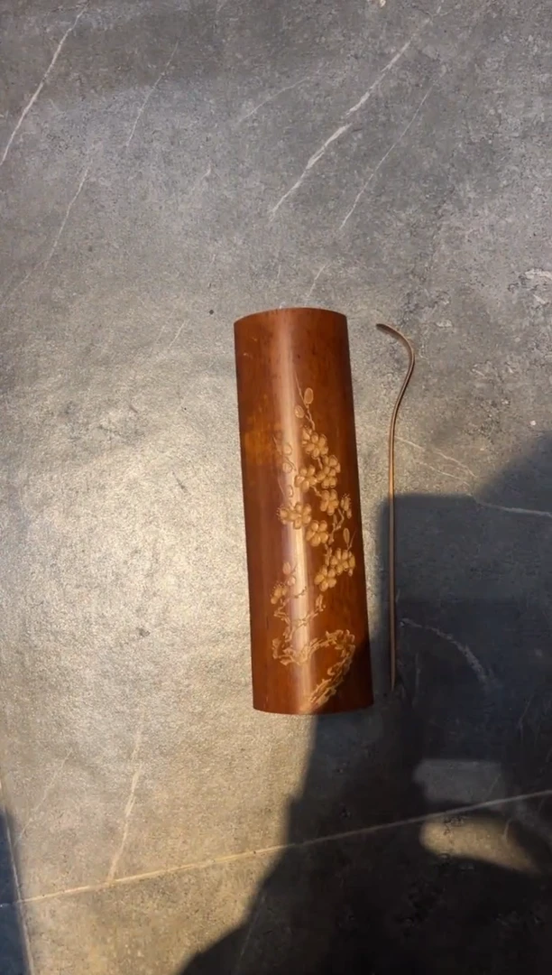 【闪购商品】扇子拆房老料茶则茶拨两件套