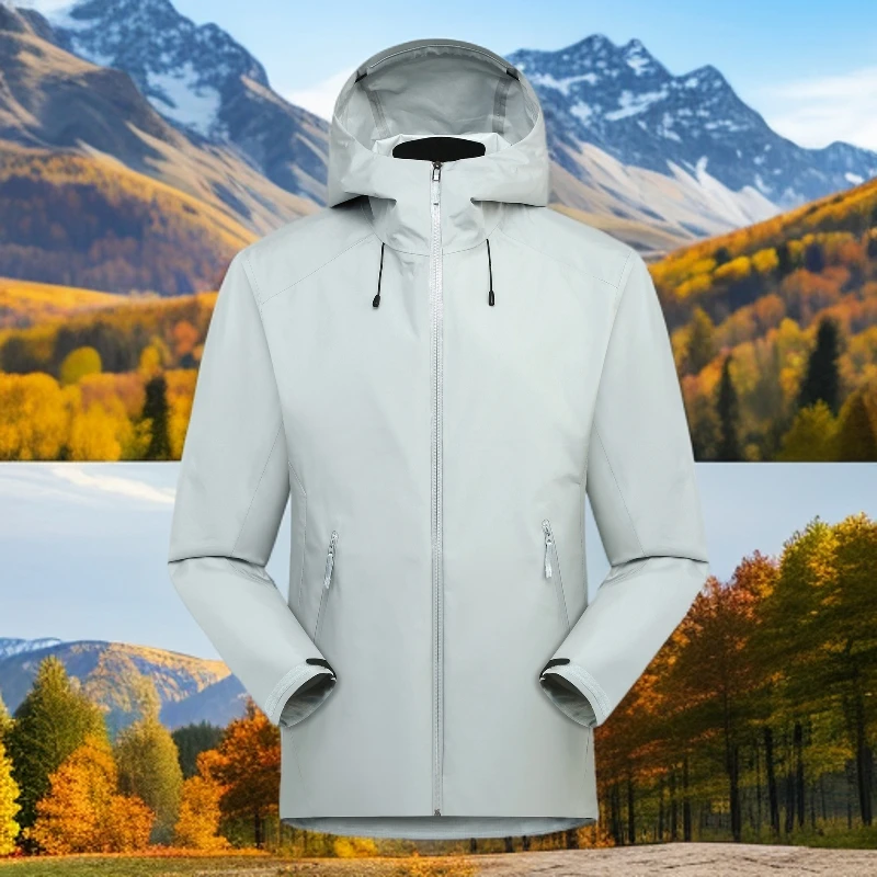 防风防水透气男冲锋衣秋季薄款单层户外登山服户外冲锋衣情侣款