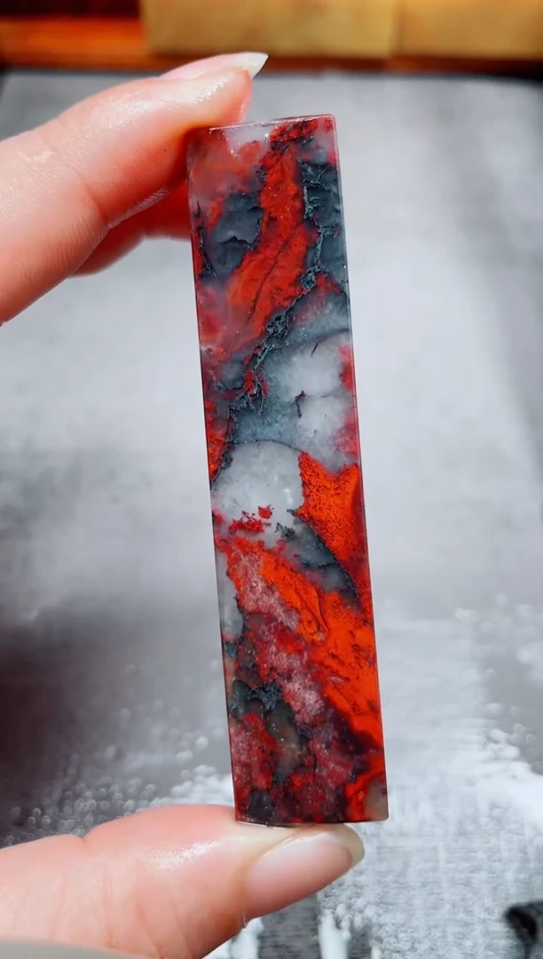 玉桂林鸡血玉素章--27