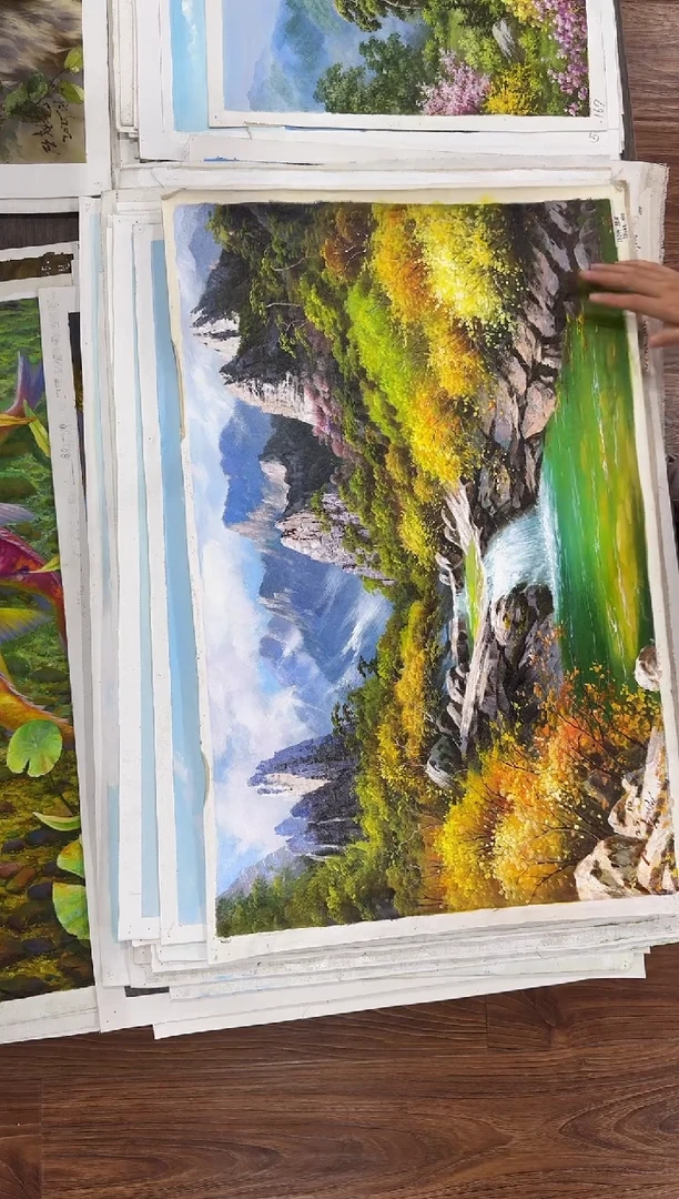 油画【59号】朝鲜原创纯手绘孤品油画