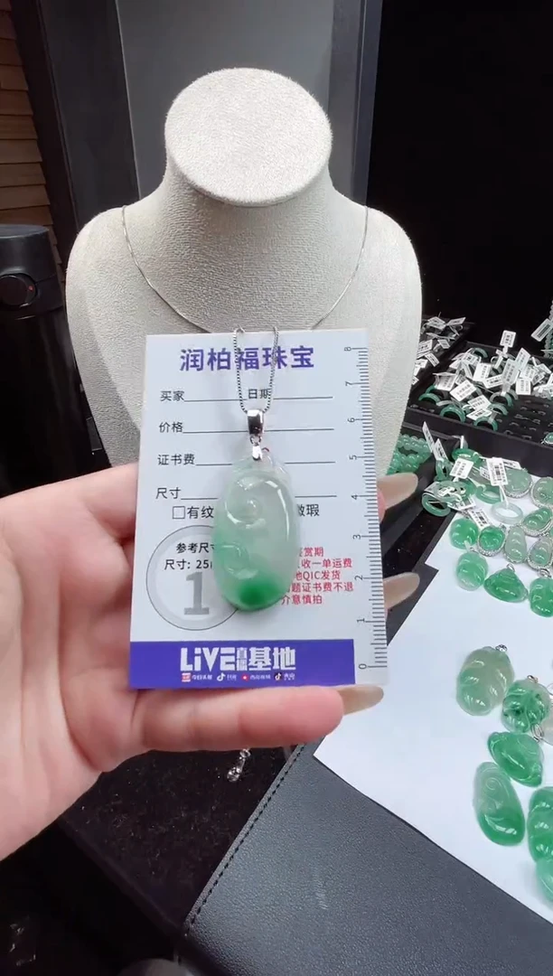 毛衣链未镶嵌石英质玉（非洲翠）如意2.113