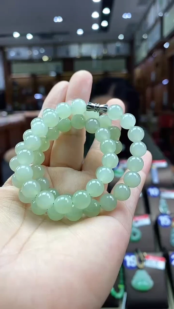 和田玉未镶嵌项链8mm项链