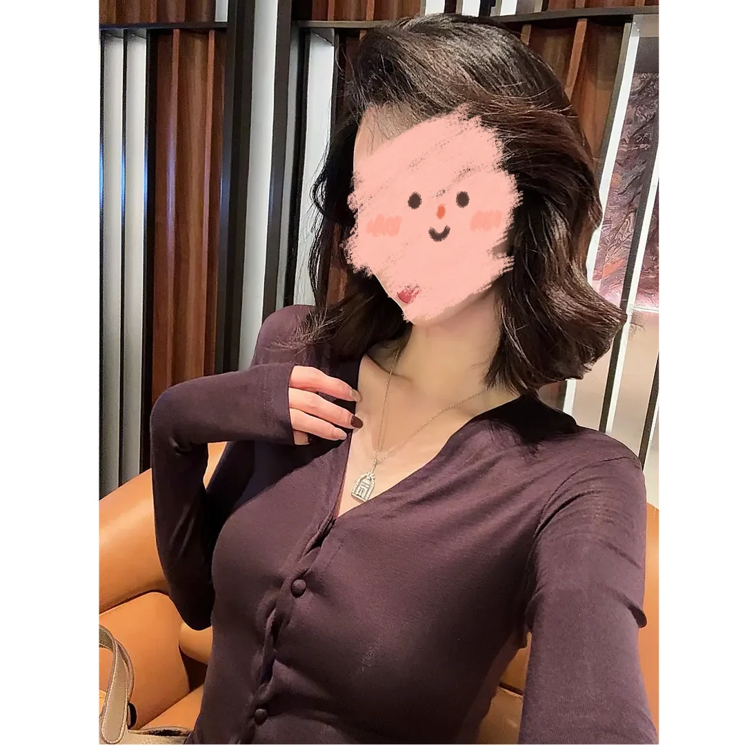 扭扭结门襟 长袖打底开衫女T恤 修身显瘦百搭收腰打底衫上衣女装