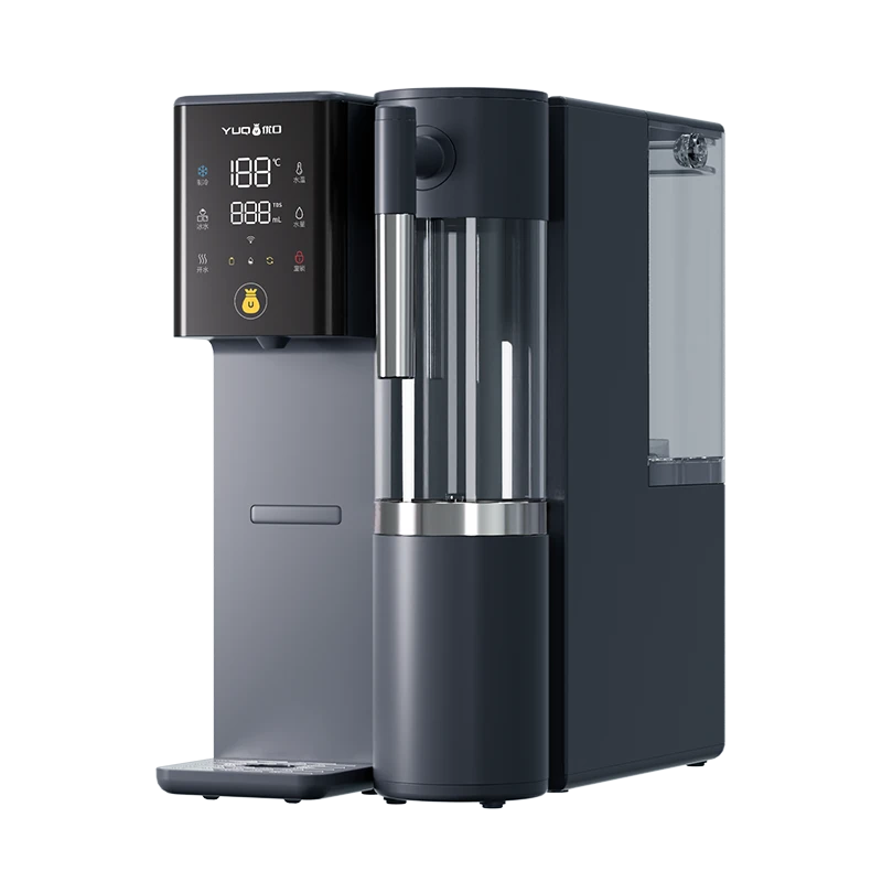 优口净饮机家用RO反渗透过滤小型一体机免安装速热台式净水器T100