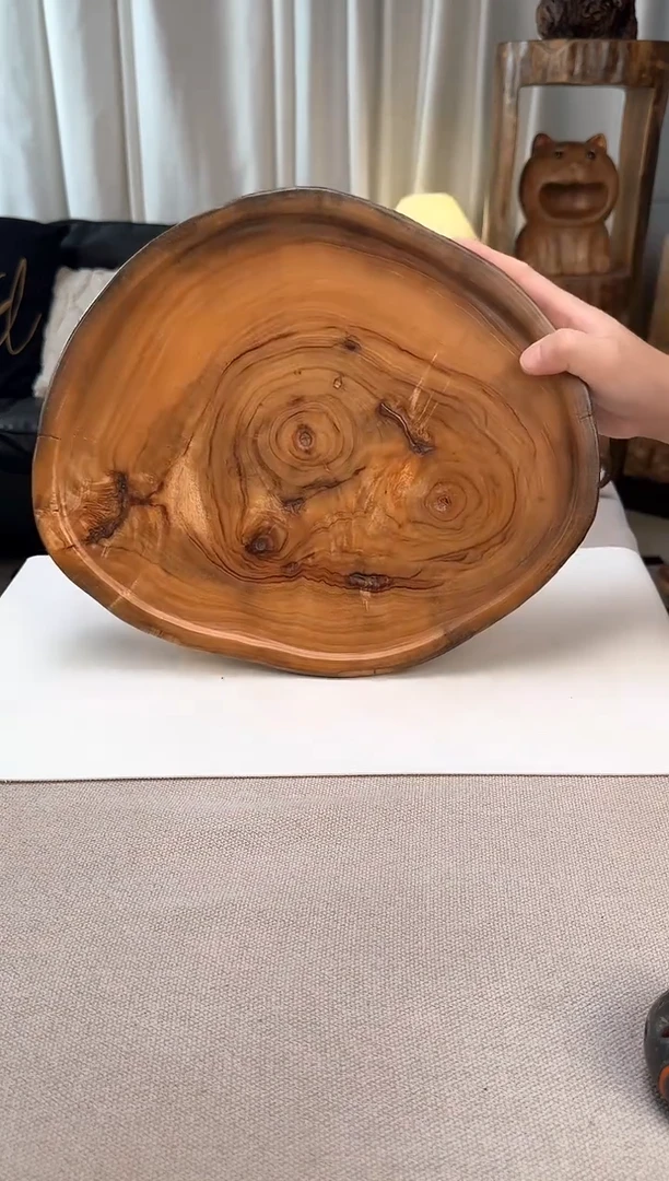木木头款【香樟木】原木一物一拍G549四足摆台/干泡盘