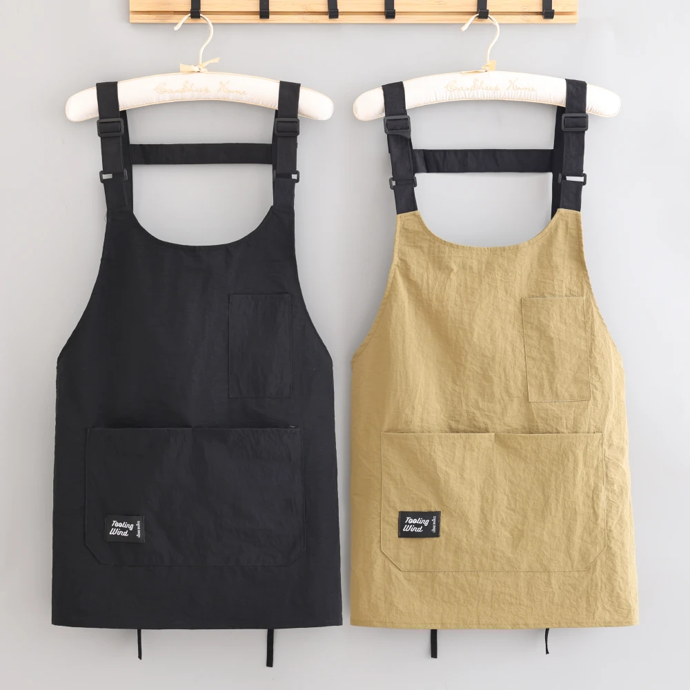 无袖可调节围裙家用防泼水厨房做饭工作服餐饮定制罩衣男女同款