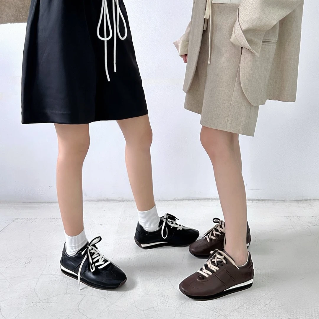 3229 复古透气平底阿甘鞋2025新款百搭运动轻便德训鞋女款